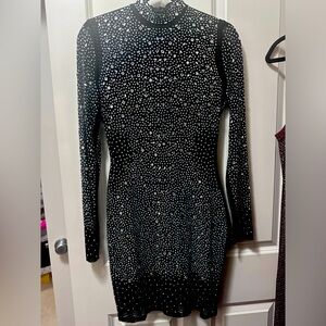 Fashion Nova black crystal dress